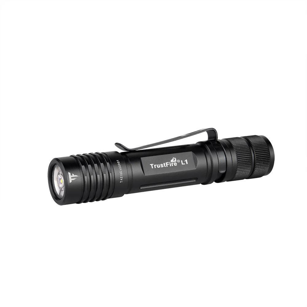 

TrustFire L1 Rechargeable Flashlight 385 lumens Rechargeable IPX8 Outdoor Hiking Flashlight with Two Modes All Aluminum Body