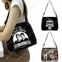 The Vampire Diaries Shoulder Bag DAMON TVB Women Handbags Fashion Crossbody Bag for Travel Purse Phone Holder Messenger Bag