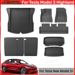 For Tesla Model 3+ Trunk Mats TPE Waterproof Wear-resistant Foot Pads Front Rear Trunk Mat New Model3 Highland 2024 Accessories