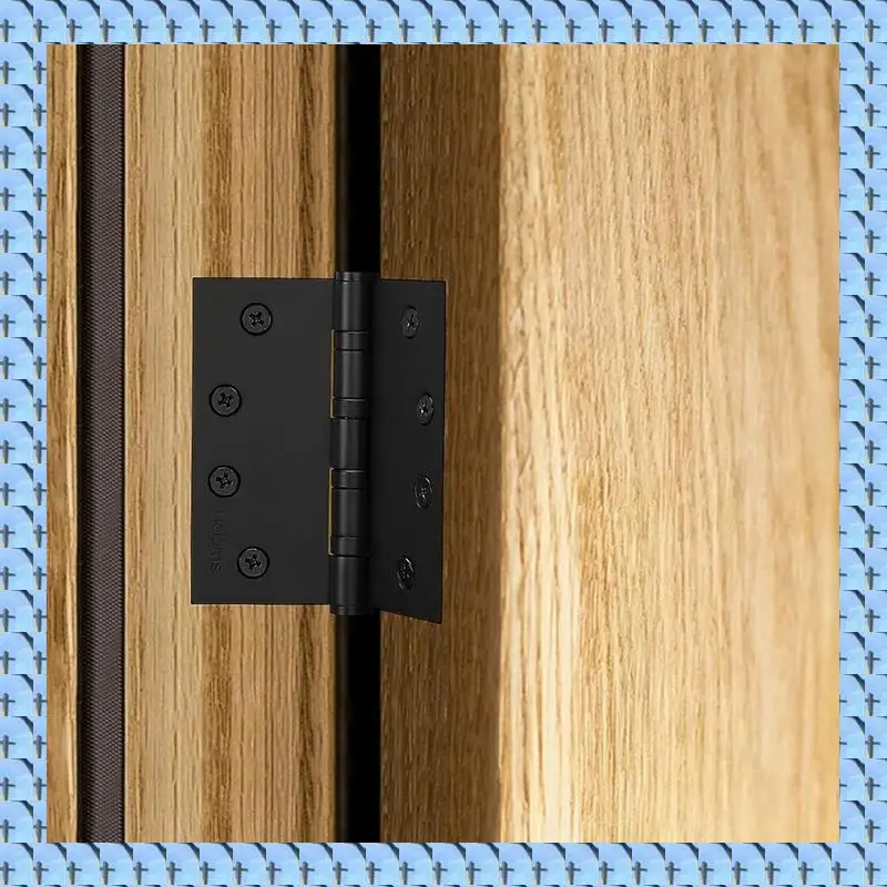 

NOCM Stainless Steel Black 4Inch Door Hinges For Exterior Doors Ball Bearing Door Hinges 4In X 4In Door Hinges 3 PACK