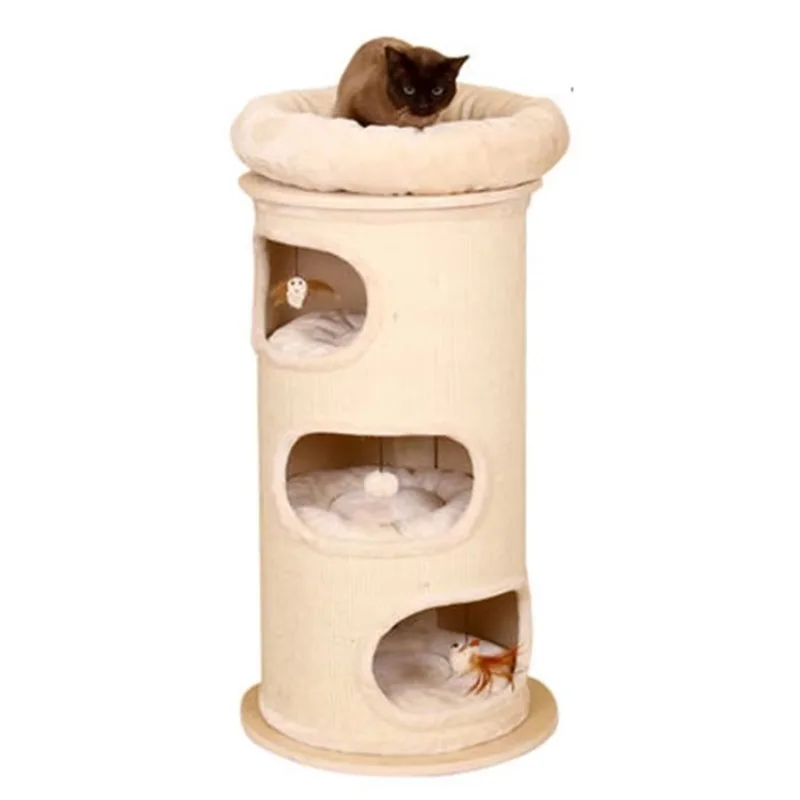 Cat scratching bucket cat playing apartment house toy scratcher