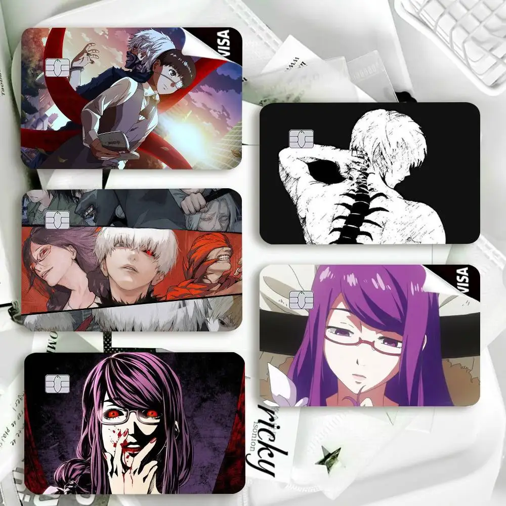 Tokyo Ghoul Anime  Waterproof Film Skin Cover Credit Card Stickers Debit Front Bank Bus Pass