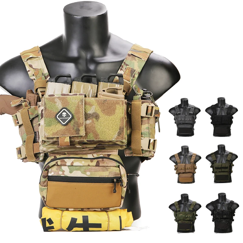 

Emersongear Chassis MK3 Mini Tactical Chest Rig Spiritus Airsoft Hunting Vest Ranger Green Tactical Vest w/ Magazine Pouch