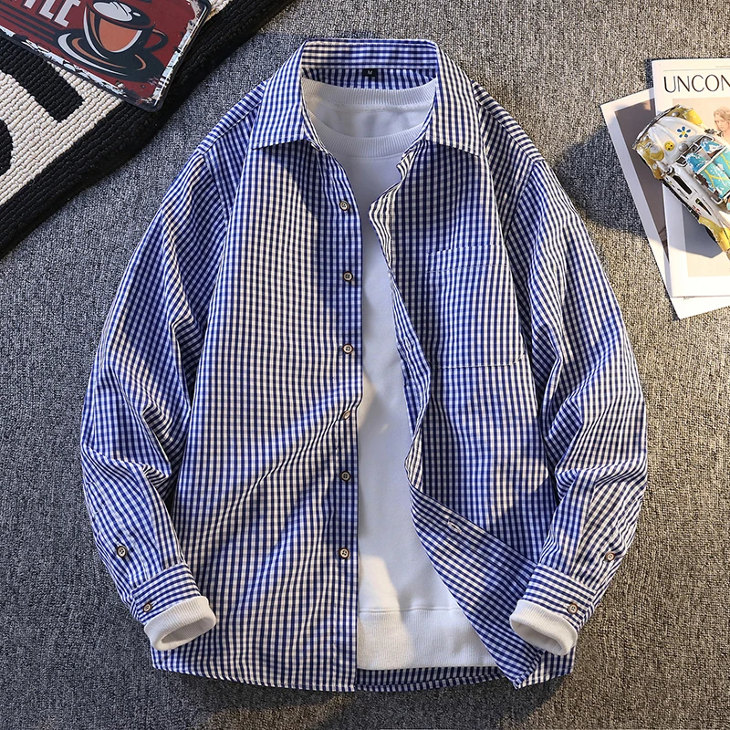 

Men's Streetwear Casual Long Sleeve Blouse Fashion Shirt Streetdress Hombre Male Clothing Spring Autumn Camisa Men's Shirts New