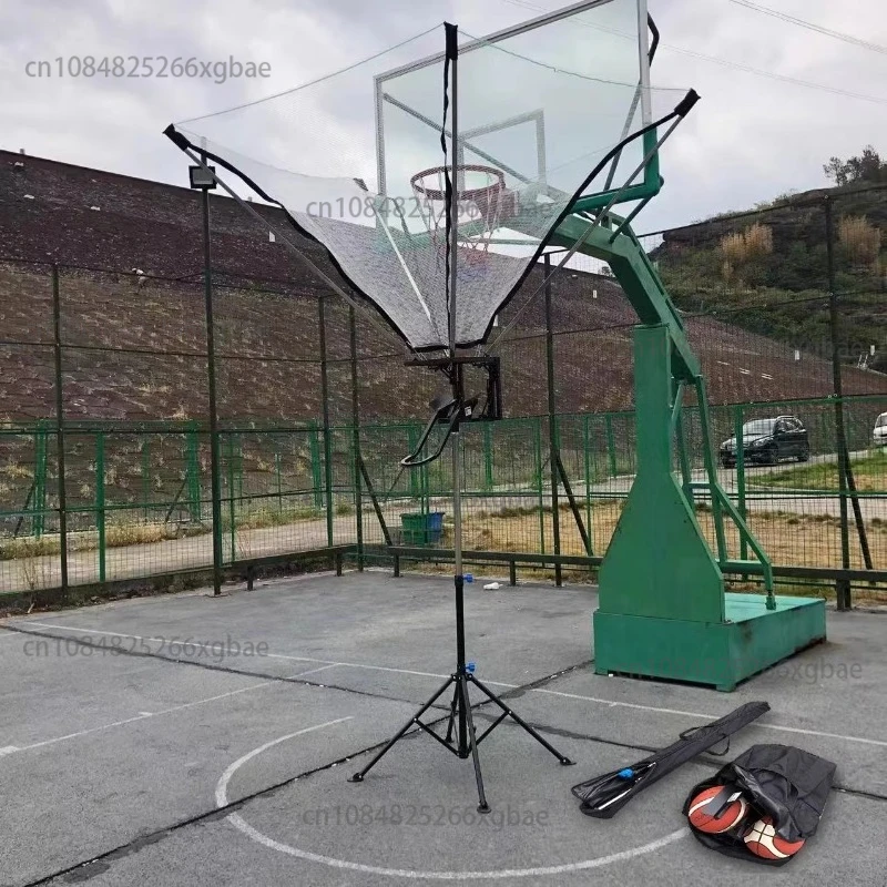 Automatic Basketball Shooting Machine Tempered Glass Correctable Three-Point Assist Hand-Free Ball Handling Return Training