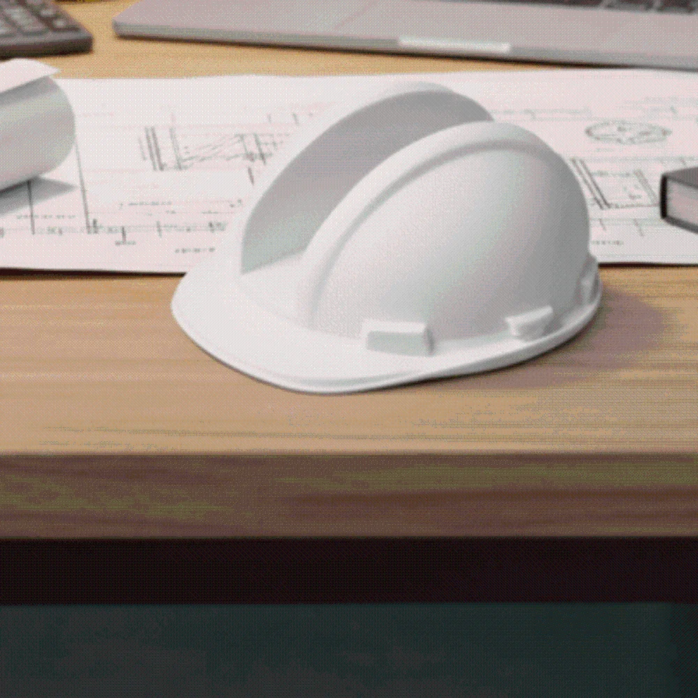 Business Storage 3D Printed Card Holder Vibrant Color PLA Helmet Stand Safety Shape Creative Design Desk Organizer Meeting Room