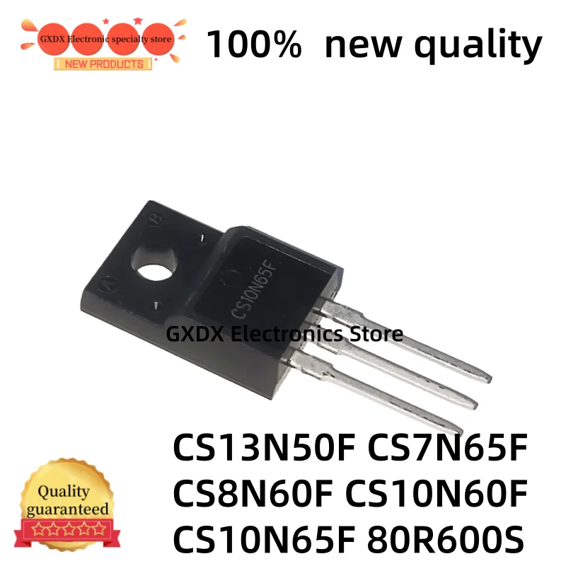 10-20 peças 100% novas e de qualidade CS10N65F CS13N50F CS7N65F TO-220F CS8N60F CS10N60F Transistor MOSFET novo em estoque