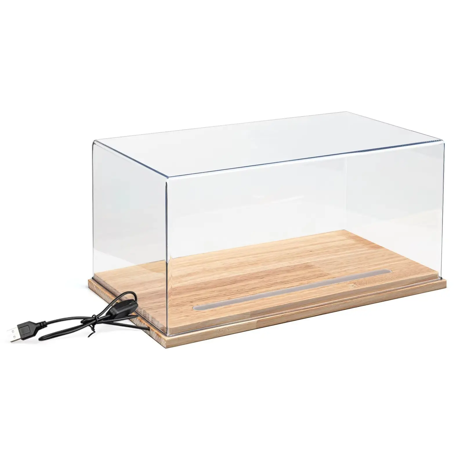 

1:18 Car Model Base PVC Dust Cover Lighted Transparent Display Box Bookshelf Decoration Present For Boys Home Decor Kids Toys