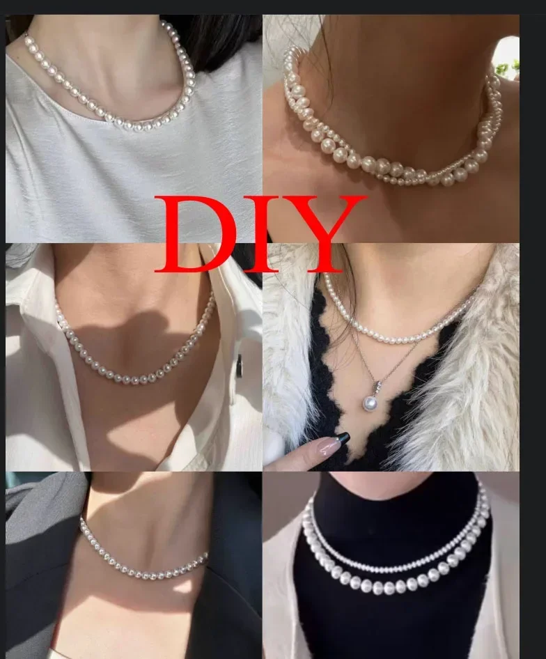 Natural Freshwater Pearl Beads High Quality Nearly Round Punch Loose Beads for Jewelry Making DIY Necklace Bracelet Accessory