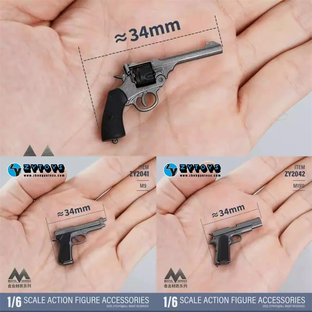 

For Sale 1/6th ZYTOYS ZY2041 ZY2042 ZY2043 Mini Toys Secondary Weapons M9 M1911 Not Real For 12" Doll Figure Scene Component DIY
