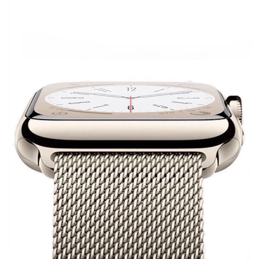 ميلانيزي لحزام الساعة ، سوار معدني قابل للتنفس ، سلسلة iWatch 10 ، 9 ، 8 ، 7 ، 6 ، Ultra 2 ، 46 ، 44 ، 40 ، 45 Apple ، 49 ، 41 ، 42 ،