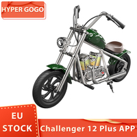 HYPER GOGO Challenger 12 Plus with App Electric Chopper Motorcycle for Kid 21.9V 5.2Ah 160W with 12 inch Tire 16 km/h Max Speed