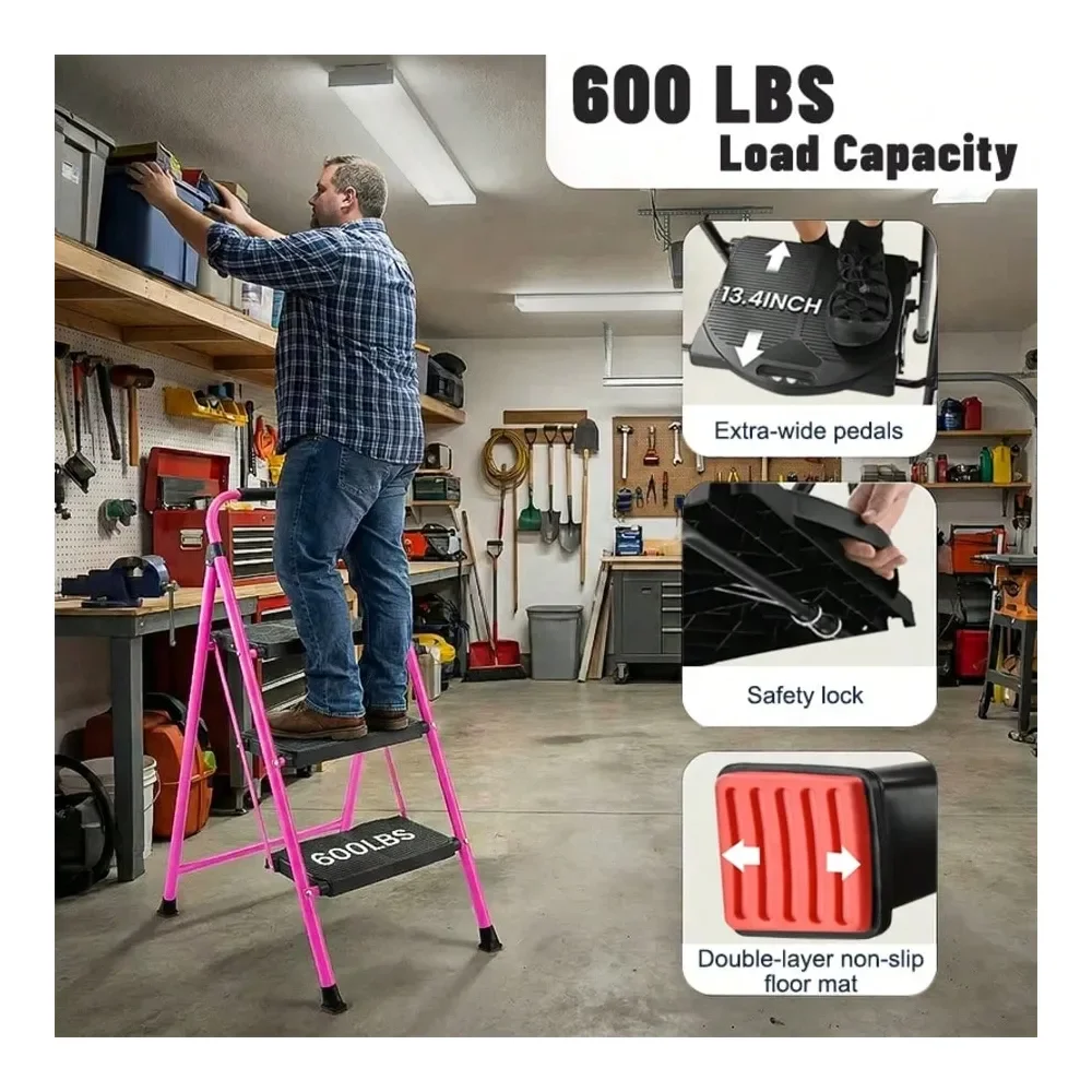

Трехступенчатая лестница-трансформер выдерживает нагрузку до 600 фунтов, легкая и складная, весом всего 8,8 фунтов. Он обладает противоскользящими, расширенными ступенями, а также...