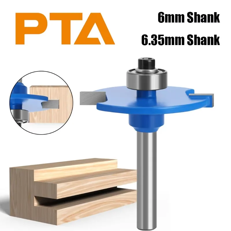 

1pc 6mm 6.35mm Shank T-Sloting Joint Slot Cutter Jointing Slotting Router Bit 4mm Height Milling Cutter Wood Working