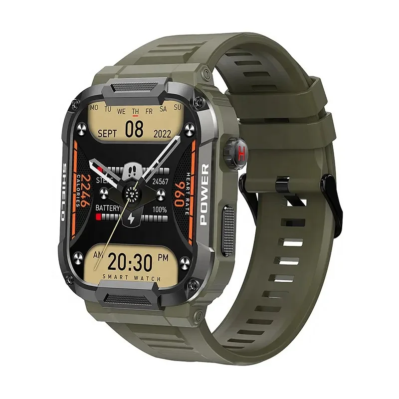 2024 Sport Smart Watch MK66 With 1.85inch BT IP68 Waterproof Supports IOS Calendar Alloy Material for Sleep Tracking