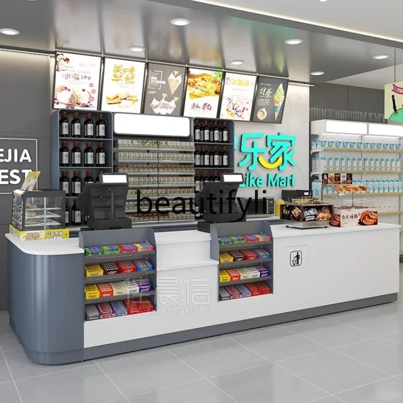 ls 42Cash Register Counter for Stores, Convenience Stores, Supermarkets, Snack Shops, Multi-Functional Chain Commercial Corner