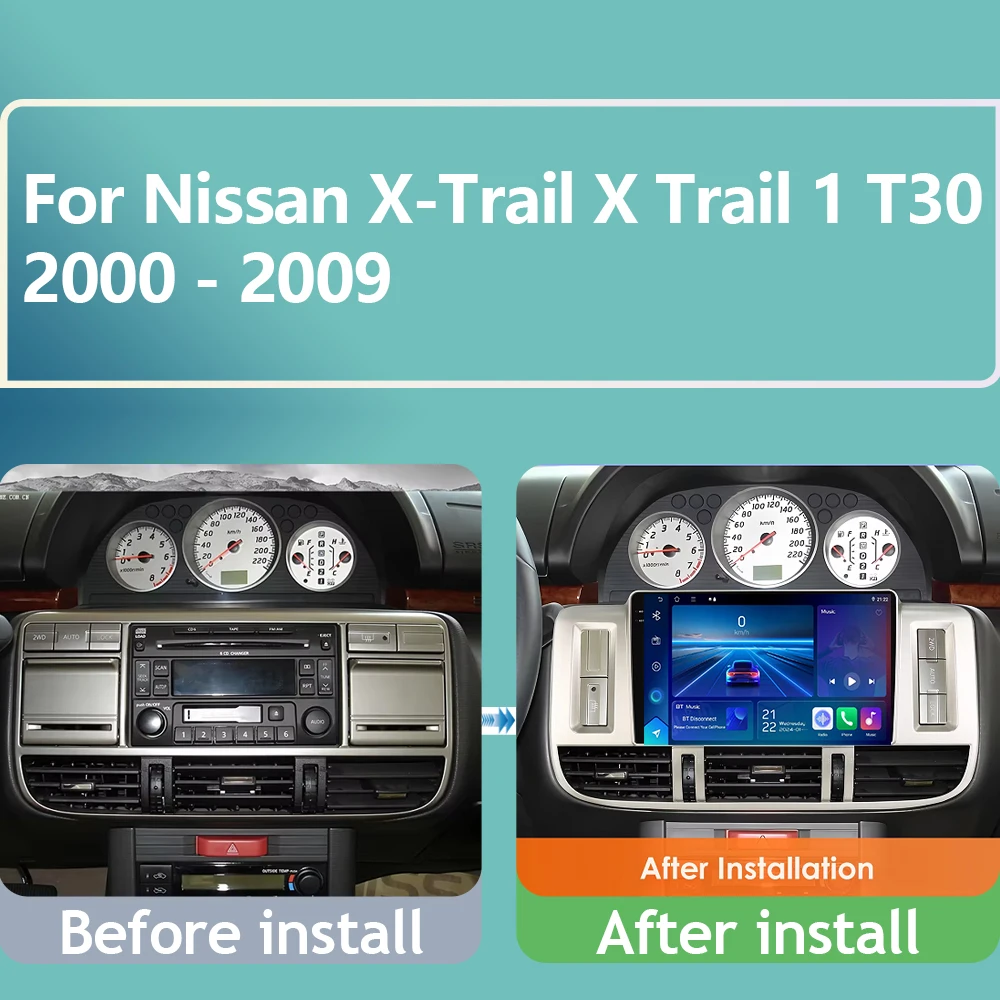 

For Nissan X-Trail X Trail 1 T30 2000 2001 2002 2003- 2009 Android 16 Wireless Carplay Multimedia Player Radio Stereo Auto GPS
