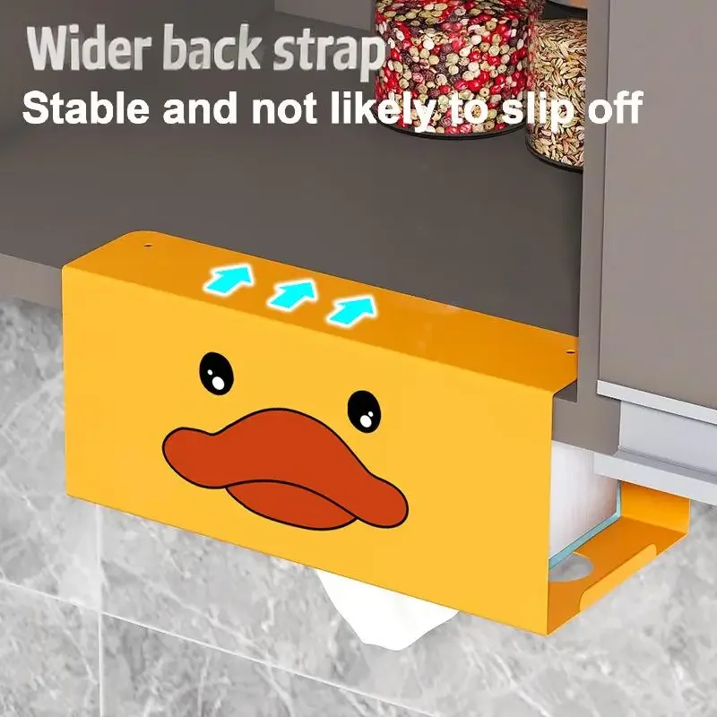 Kitchen Tissue Holder, No Punching Iron Paper Holder, Household Napkin Hanger, Cabinet, Drawer, Wall Mounted