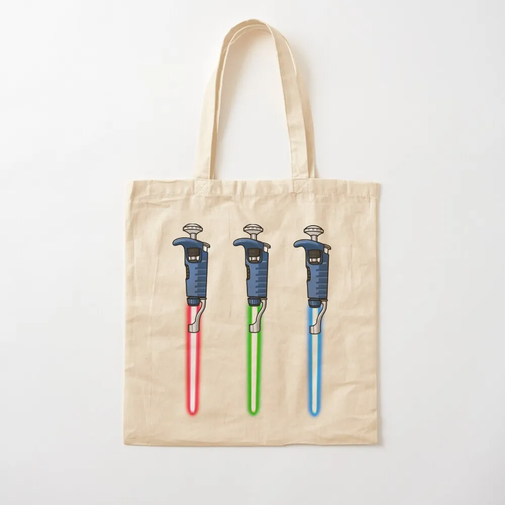 Biology pipette RGB set (pipesabers) Tote Bag cloth bag woman tote bag custom foldable reusable Candy bags