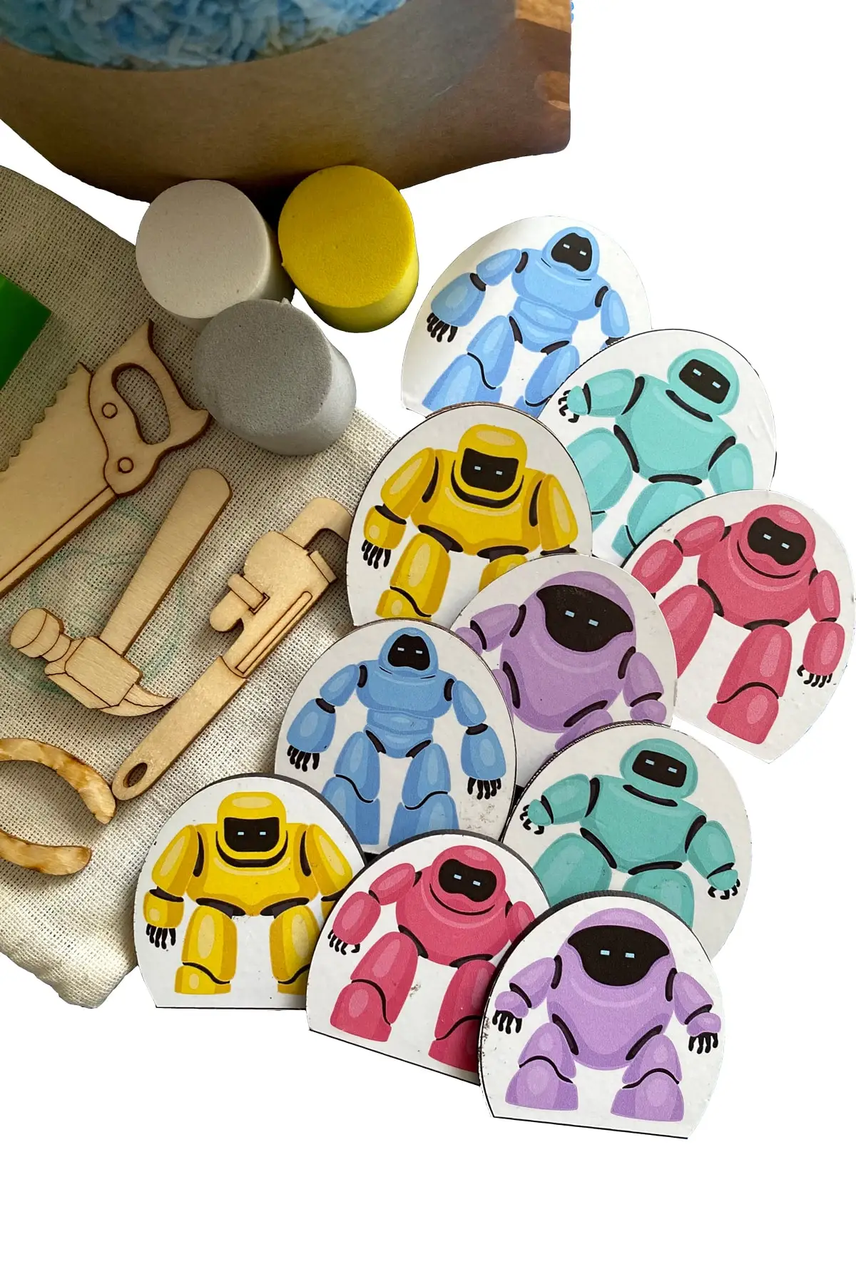 Roboter Themen Sensorischen Spiele Material