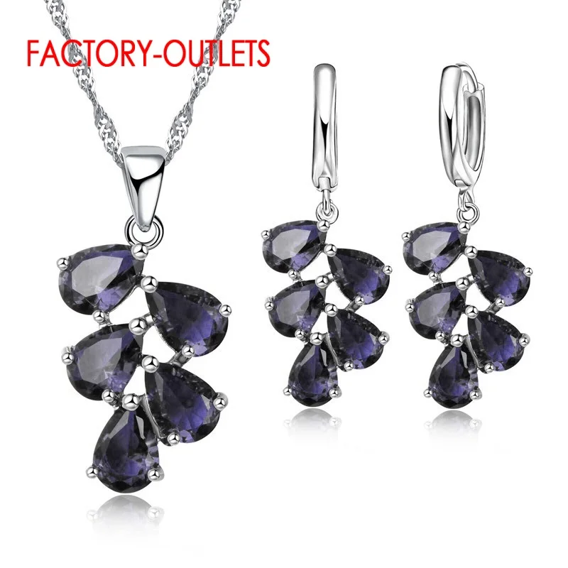 925 Sterling Silver Bridal Jewelry Sets with Austrian Crystals