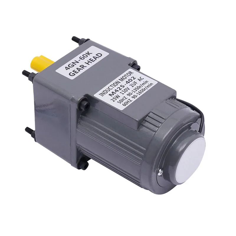 Variable Speed Gear Motor 110V 25W gear Motor Single-Phase Reversible Electric Gear Reduction Motor Kit with Speed Controller