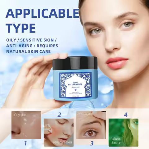 Moroccan Lathering Powder 120g - 15-Min Mineral Peel Mask for Face &amp; Body, Deep Cleansing &amp; Nourishing with Perilla Leaf