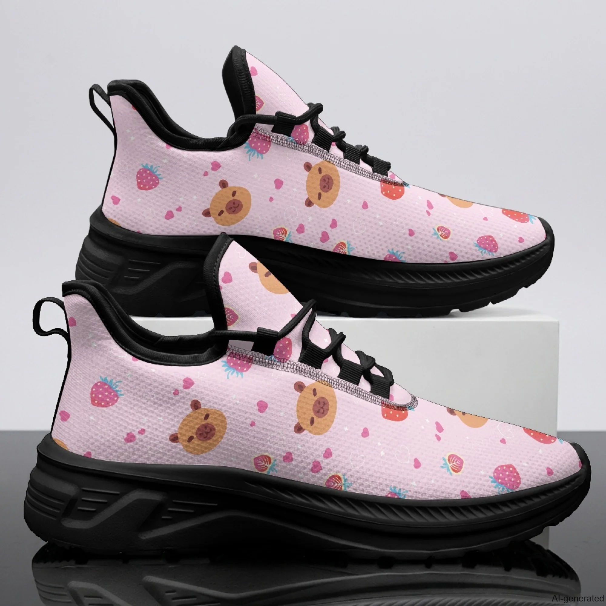 

XIXIRIMIDO Womens Walking Shoes capybara Print Football Sneakers Mens Gym Sports Casual Fashion Shoes Trainers Shoes 35-48