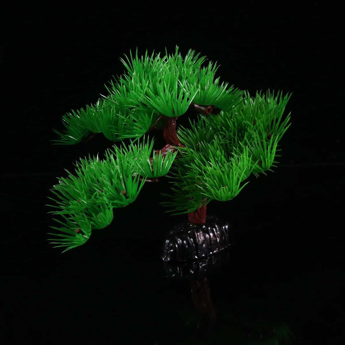 

Artificial Aquarium Plants Realistic Pine With Base For Fish Tank Decoration Simulation Green Plant Fish Tank Plants Waterproof