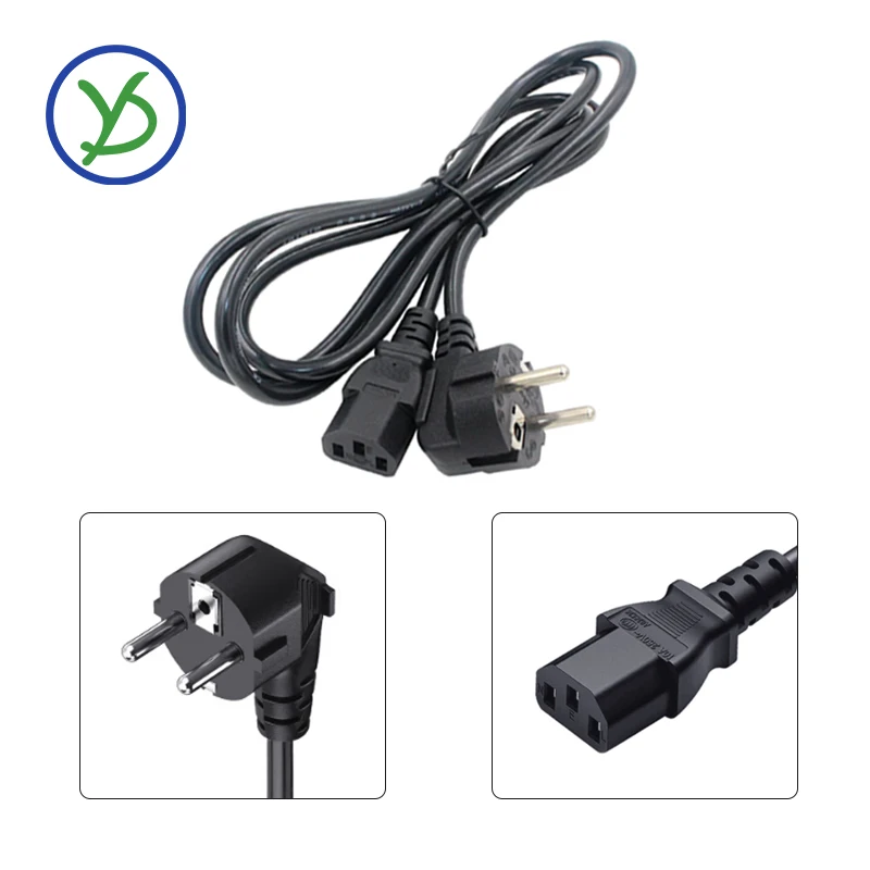 Power Cord Extension Cord Pure Copper Power Cord 0.5M 1M Replacement Power Cable Electrical Wire Power Extension Cord