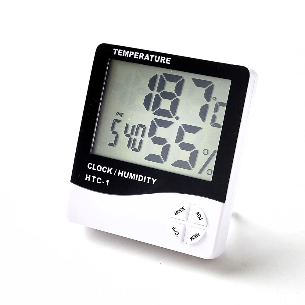

3PCS Temperature and Humidity Meter Household Thermohygrometer With Time Display