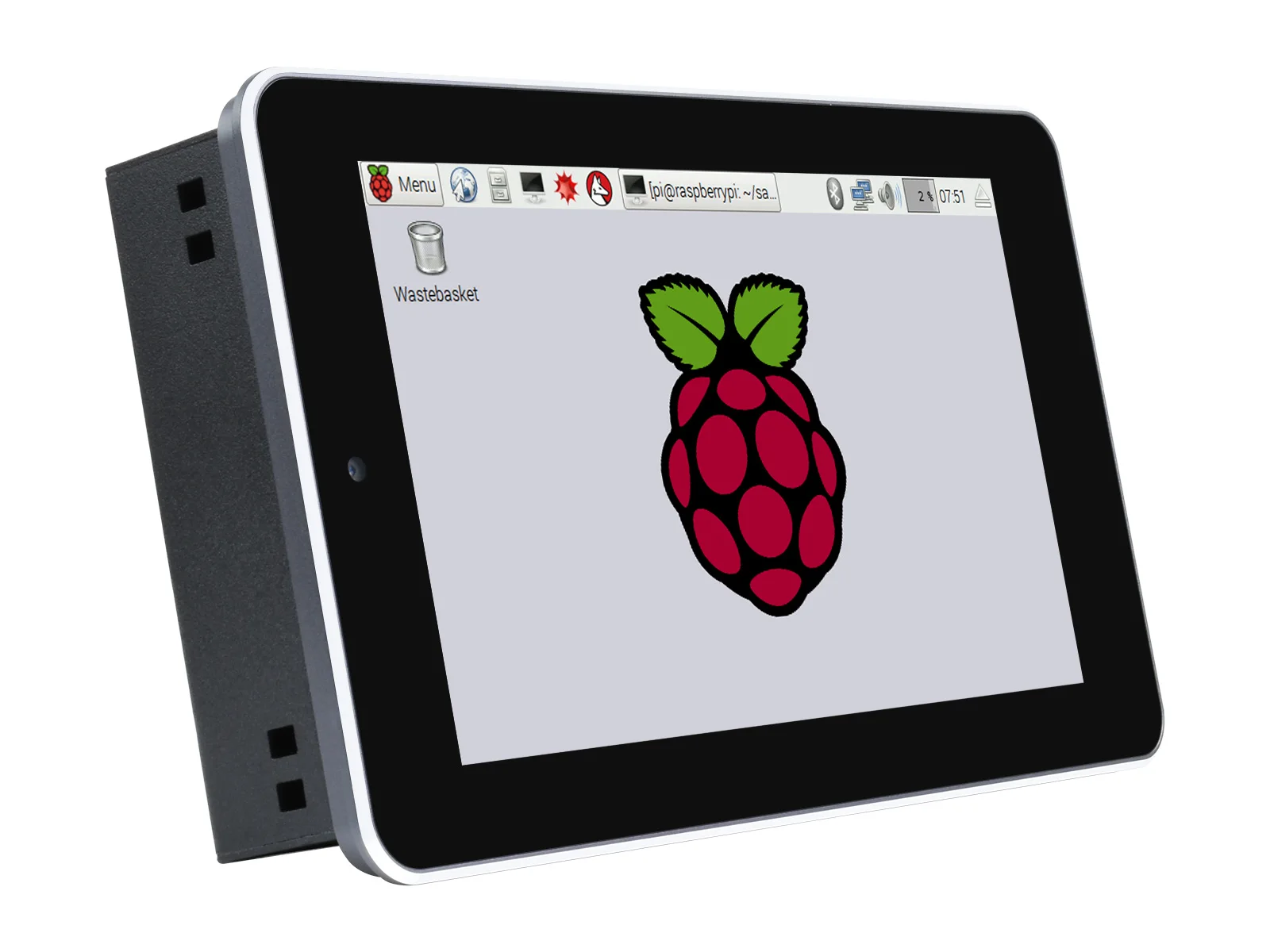 7 "tela de toque tudo-em-um kit projetado para raspberry pi cm4, câmera 5mp, caso de alumínio