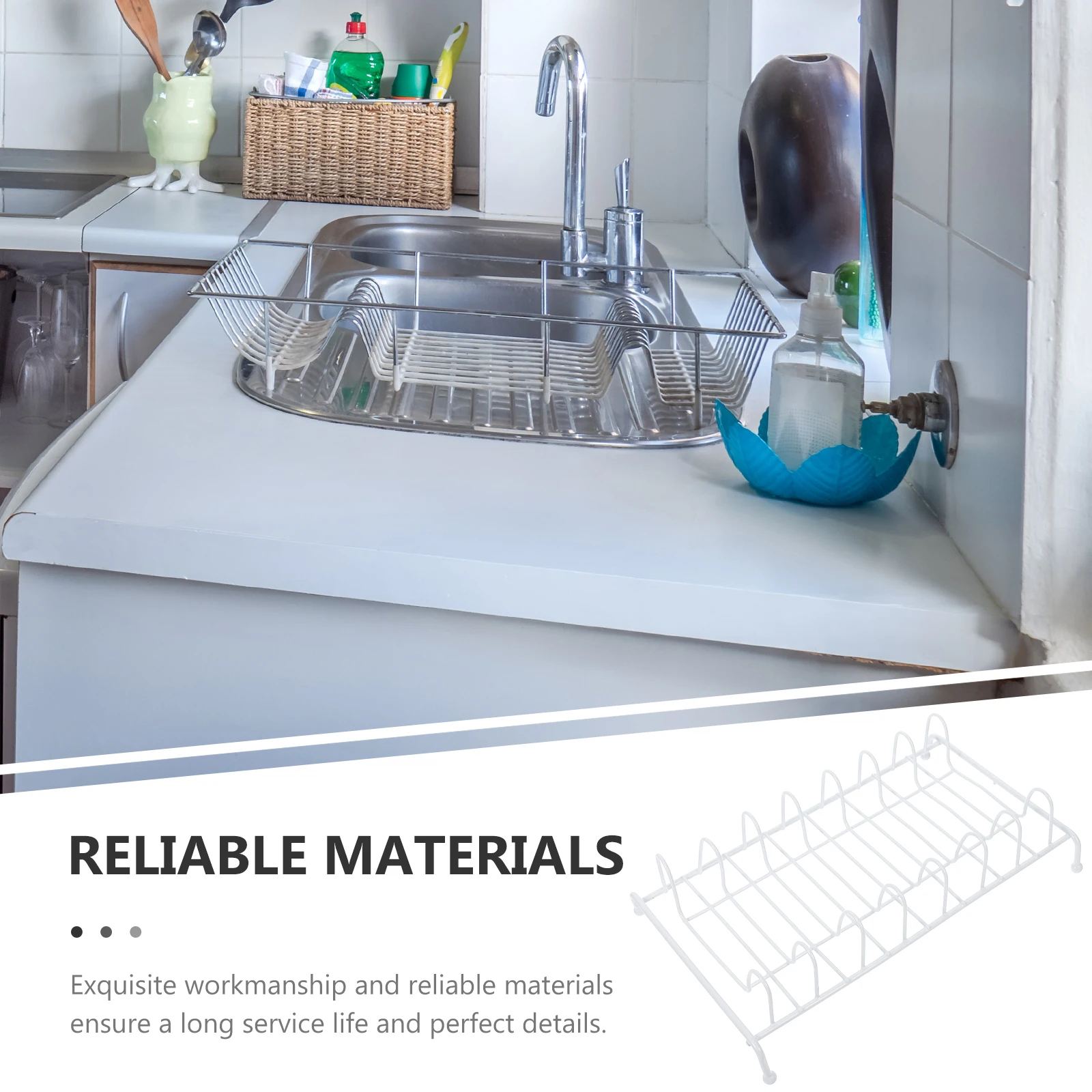 

Dish Drying Bowl Plates Drainer Kitchen Storage Draining Plate Holder Iron Tray Drainer Utensils Drain Holder Multi Functional