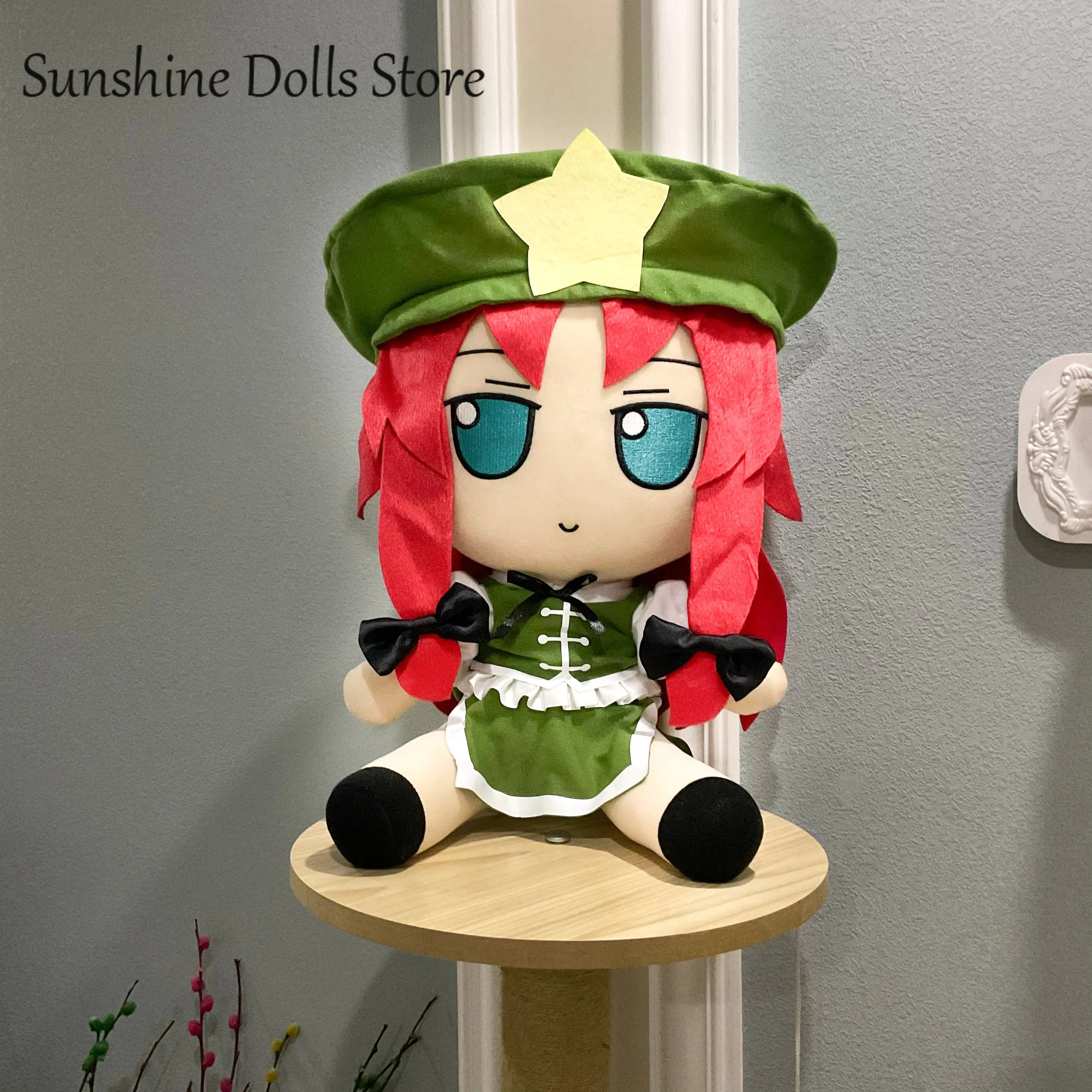 

Anime Hoan Meirin Touhou Project Hong Meirin Fumo 40cm Sitting Posture Cotton Doll Toys Cute Douji Plush Stuffed Pillow Gift