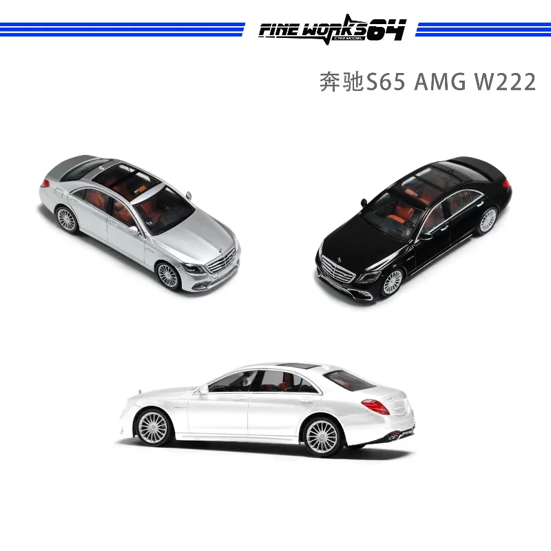 ダイキャスト-1-64-スケールファインワークスベンツ-s65-amg-w222-合金車モデルグッズおもちゃギフトお土産ディスプレイ飾り