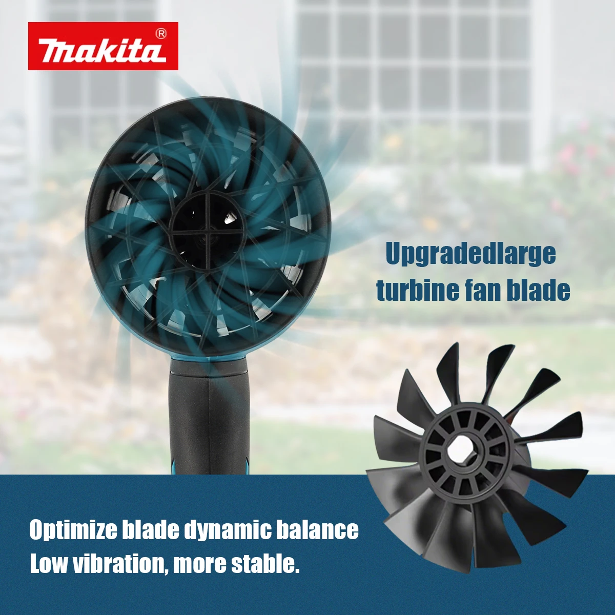 Makita UB102 18V Brushless Turbo Fan Electric Handheld Jet Blower for Snow And Leaf Dust Removal No Battery Included