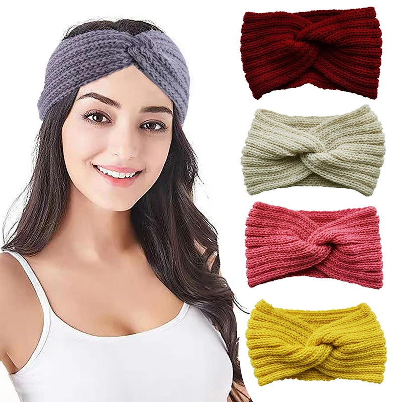 

2Pcs Women's Winter Headbands, Thick Knit Ear Warmer for Cold Weather, Stylish & Warm Headwear Accessory, Multiple Colors