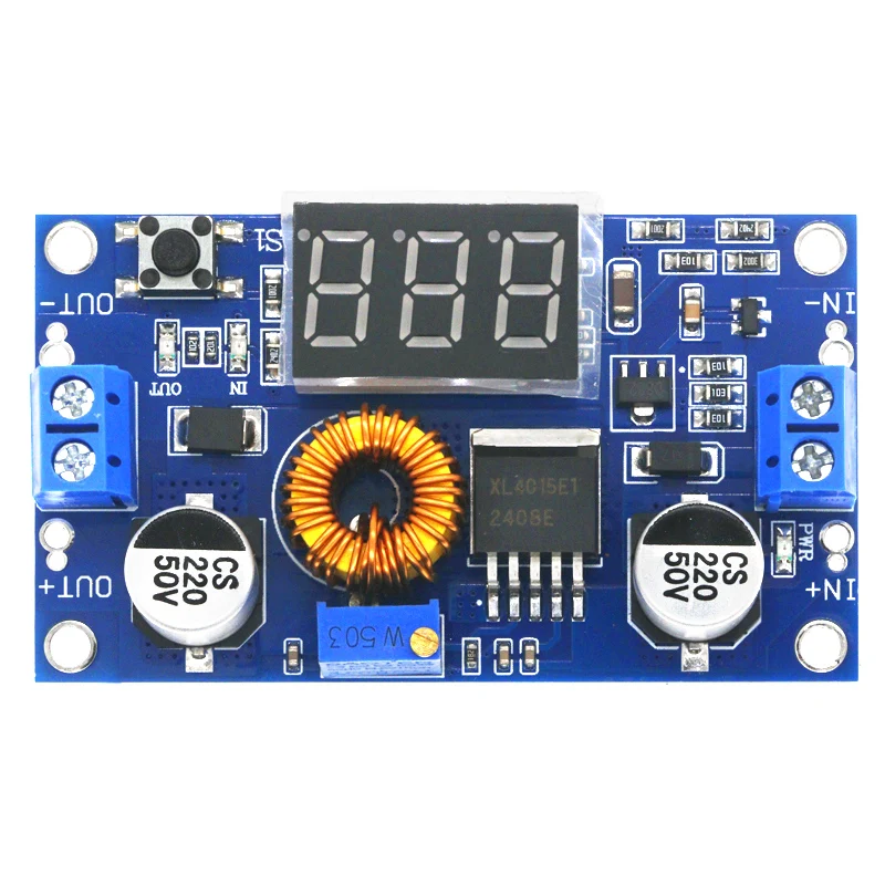 5A 75W XL4015 DC-DC Converter Adjustable Step-Down Module 4.0-38V to 1.25V-36V DIY Adjustable Power Supply