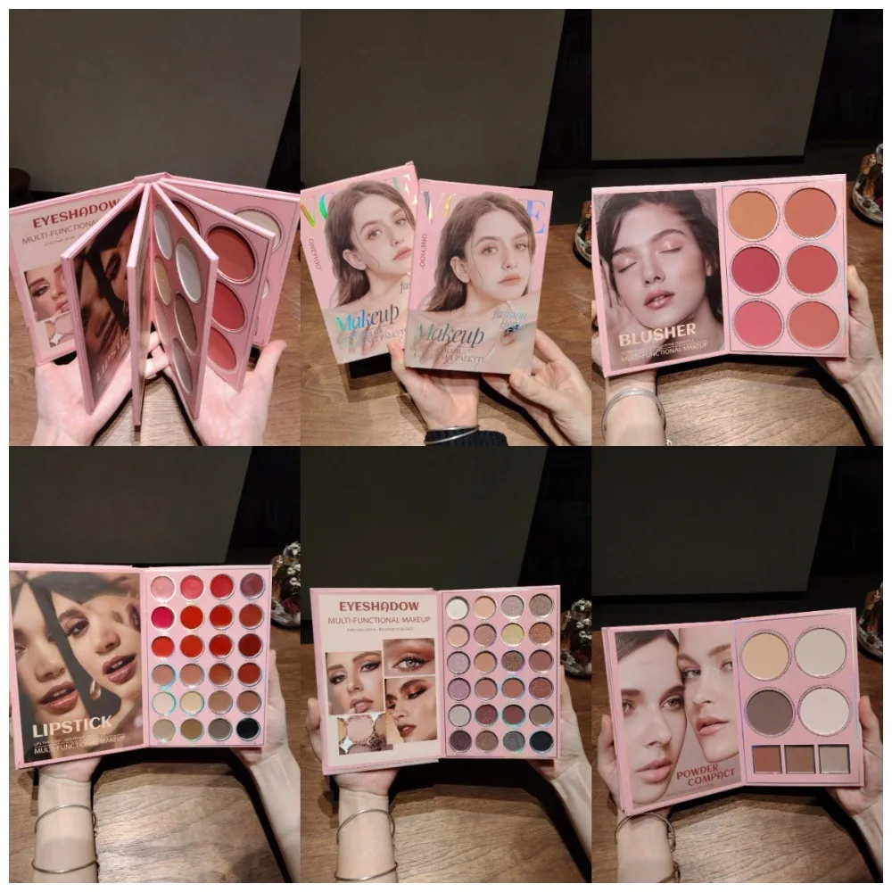 Nouveau 67 couleurs mat miroitant fard à paupières surligneur multi-fonctionnel maquillage Palette livre longue durée fard à paupières Palette