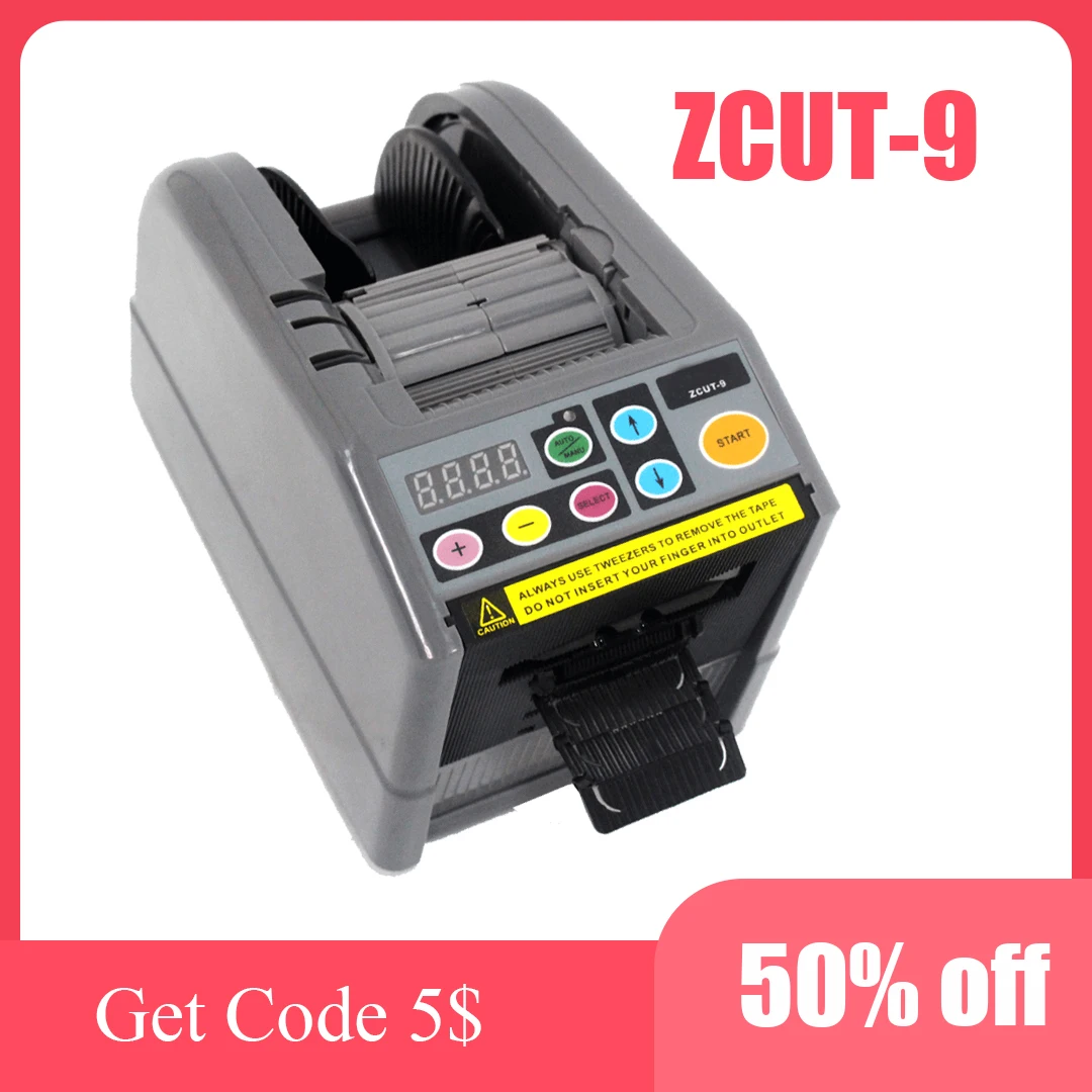 

ZCUT-9 Automatic Tape Cutting Machine Dispenser Efficient Microcomputer Intelligent Large Auto Tape Cutter For 6-66mm Width DIY