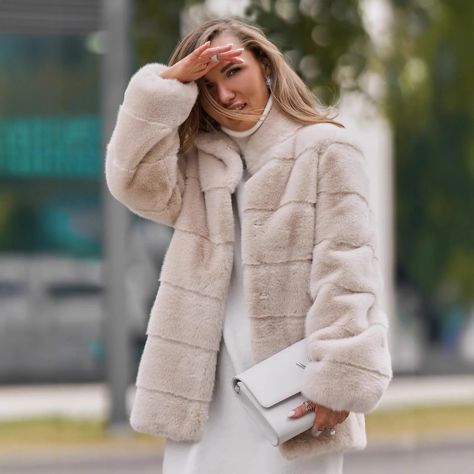 Women's winter clothing Women's imitation mink velvet fur environmentally friendly fur coat thickened fur jacket autumn and wint