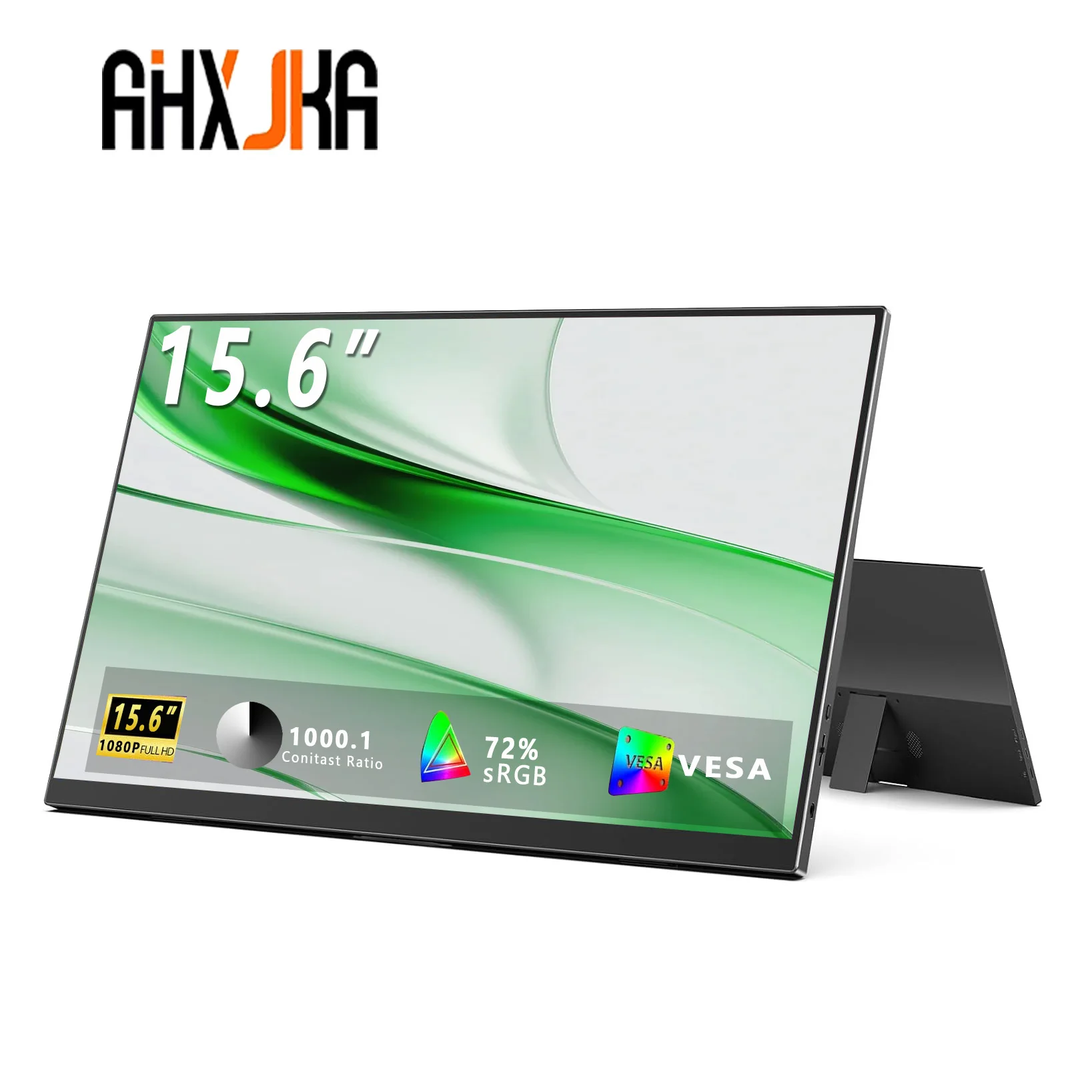 AHXJKA 15.6 Inch Portable Monitors 72%sRGB FHD IPS with Type-C Mini HDMI For Laptop Phone PS4/5 XBox Mac PS Switch  Extender