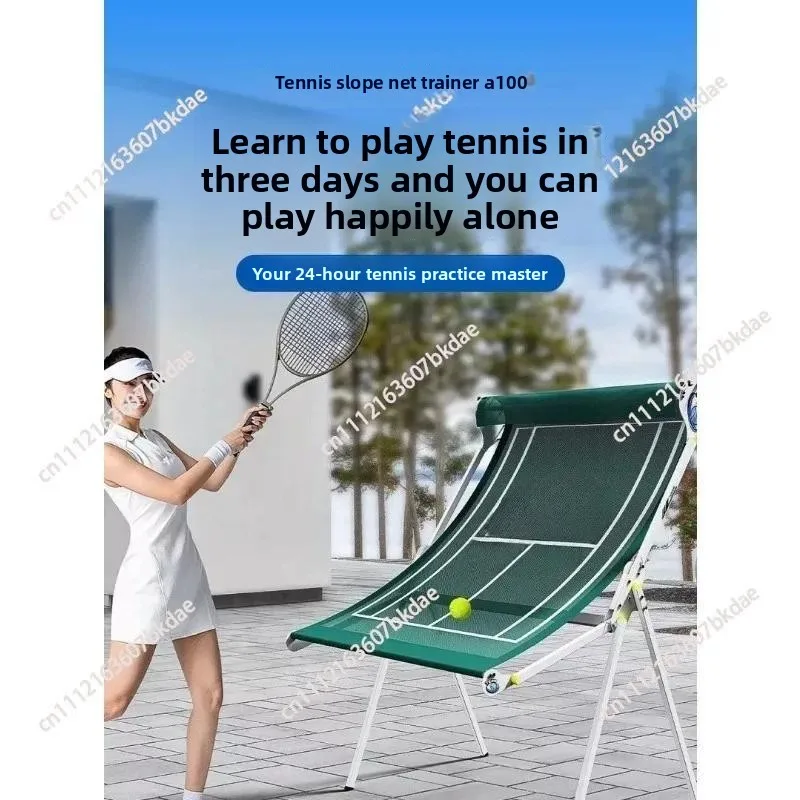 Portable Tennis Rebound Net Training Bounce Back Net Foldable Serve Practice Wall Single Player Workout Equipment