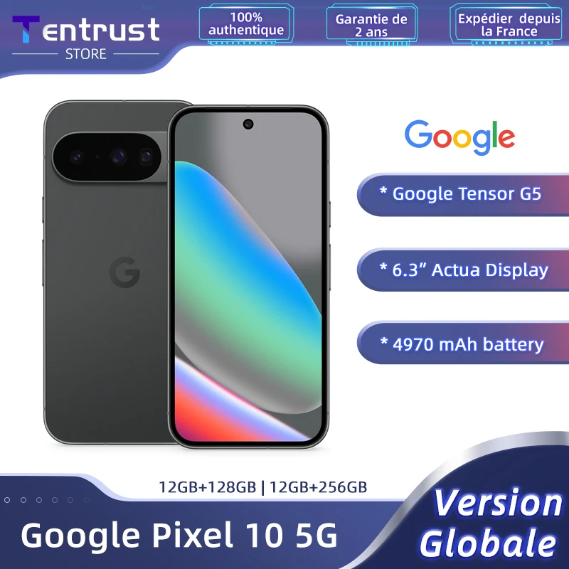 Global Versie Google Pixel 10 5g Android Smartphone 6.3 120Hz Oled Super Scherm 48Mp + 13Mp Camera 4970 Mah Batterij