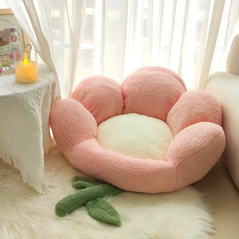 

For Flower tatami seat cushion on the ground futon lazy seat pier living room butt cushion balcony bay window seat cushion cream