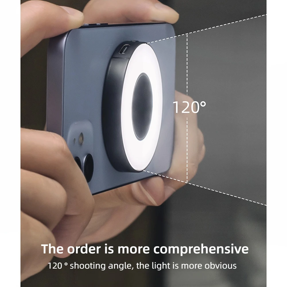 Luz de relleno LED magnética, lámpara brillante portátil ajustable para teléfono móvil inteligente, transmisión web en vivo, Selfie, accesorios para iPad