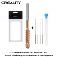 Creality K1C Nozzle Unicorn Quick Plug Ender 3 V3 Nozzle Fits K1C/K1 Max 3D Printer Ceramic Heater Block Hot End Accessory