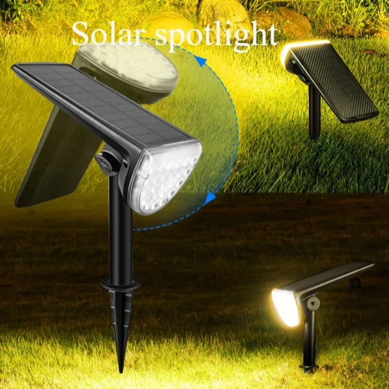 

24 Led Solar Powered Lamp Adjustable Solar Spotlight In-Ground IP65 Waterproof Landscape Wall Light Outdoor Lighting