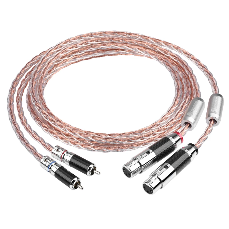 ATAUDIO HIFI Stereo RCA zu xlr audio Kabel High-leistung Premium Hallo-fi kupfer und silber gemischt Audio kabel für PA CD-player 4