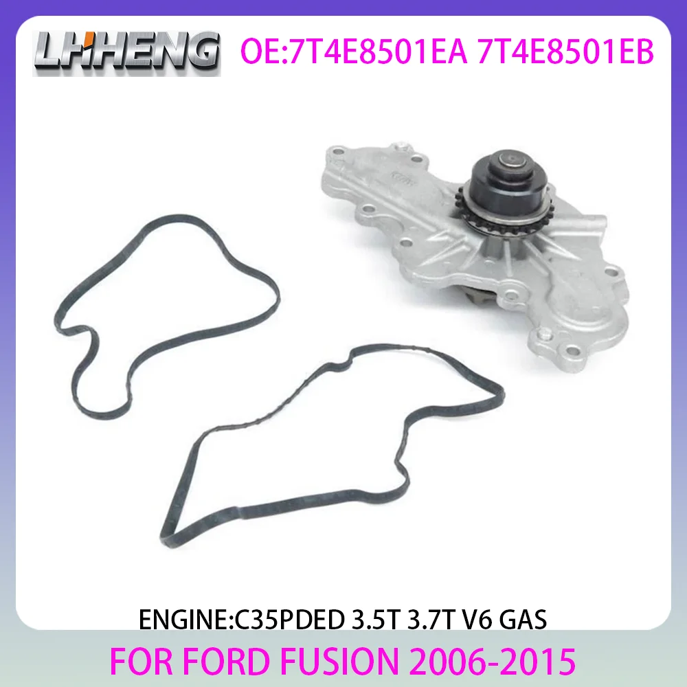 Bomba de agua de un solo diente para motor FORD FUSION EDGE LINCOLN MKS ZEPHYR 3.5L 3.7L 3.5 3.7 L T V6 GAS 06-15 AT4Z8501D C35PDED